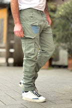 V2 PANTALONE CARGO CON TASCHINO JEANS