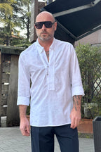 BICOLORE CAMICIA V-NECK