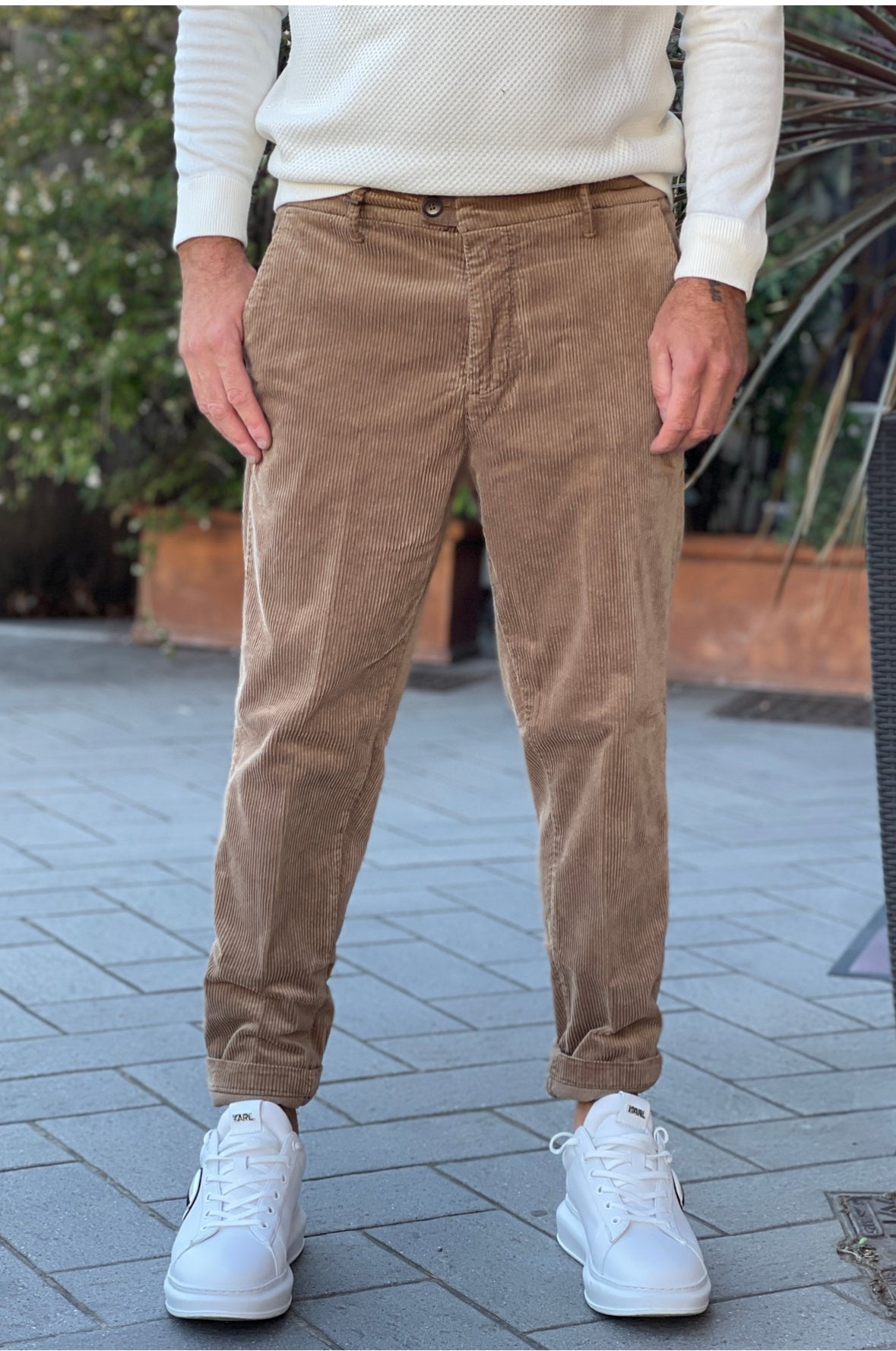 Squad Mod. Gonzales pantalone in velluto costina piccola