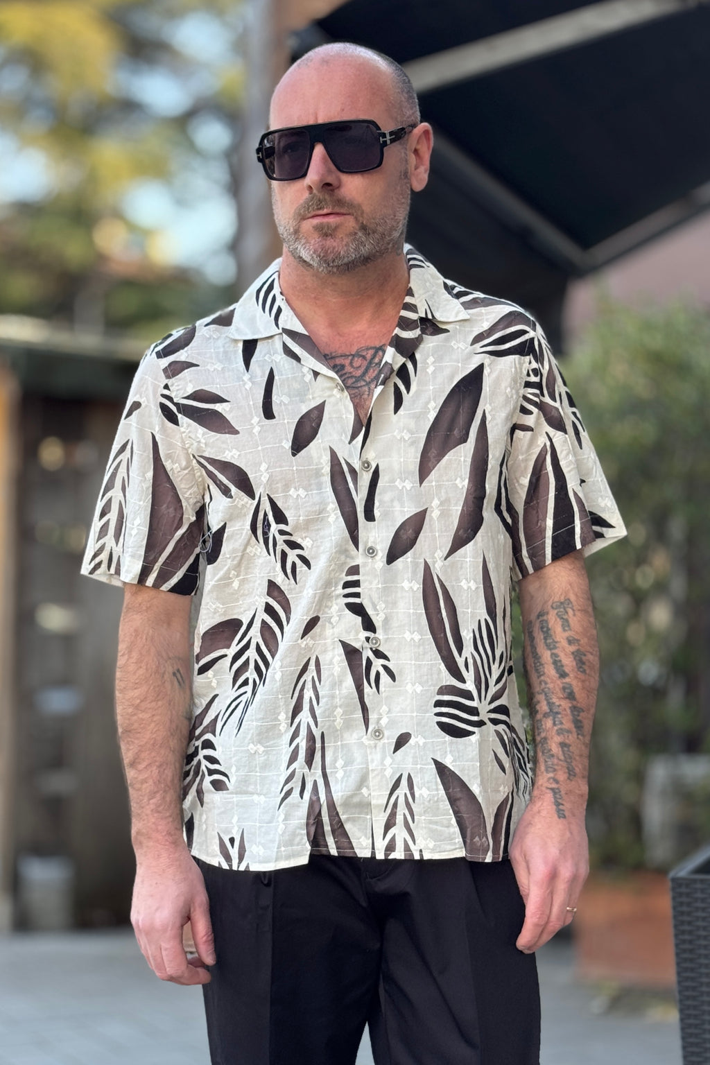 BICOLORE CAMICIA FLOREAL COLLETTO BOWLING
