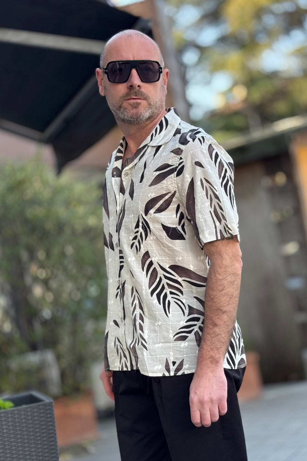 BICOLORE CAMICIA FLOREAL COLLETTO BOWLING