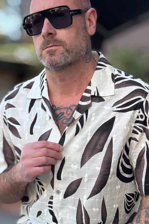BICOLORE CAMICIA FLOREAL COLLETTO BOWLING