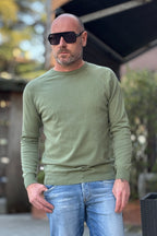 V2 MAGLIA GIROCOLLO CON TOPPE GOMITO 4 COLORI DISPONIBILI