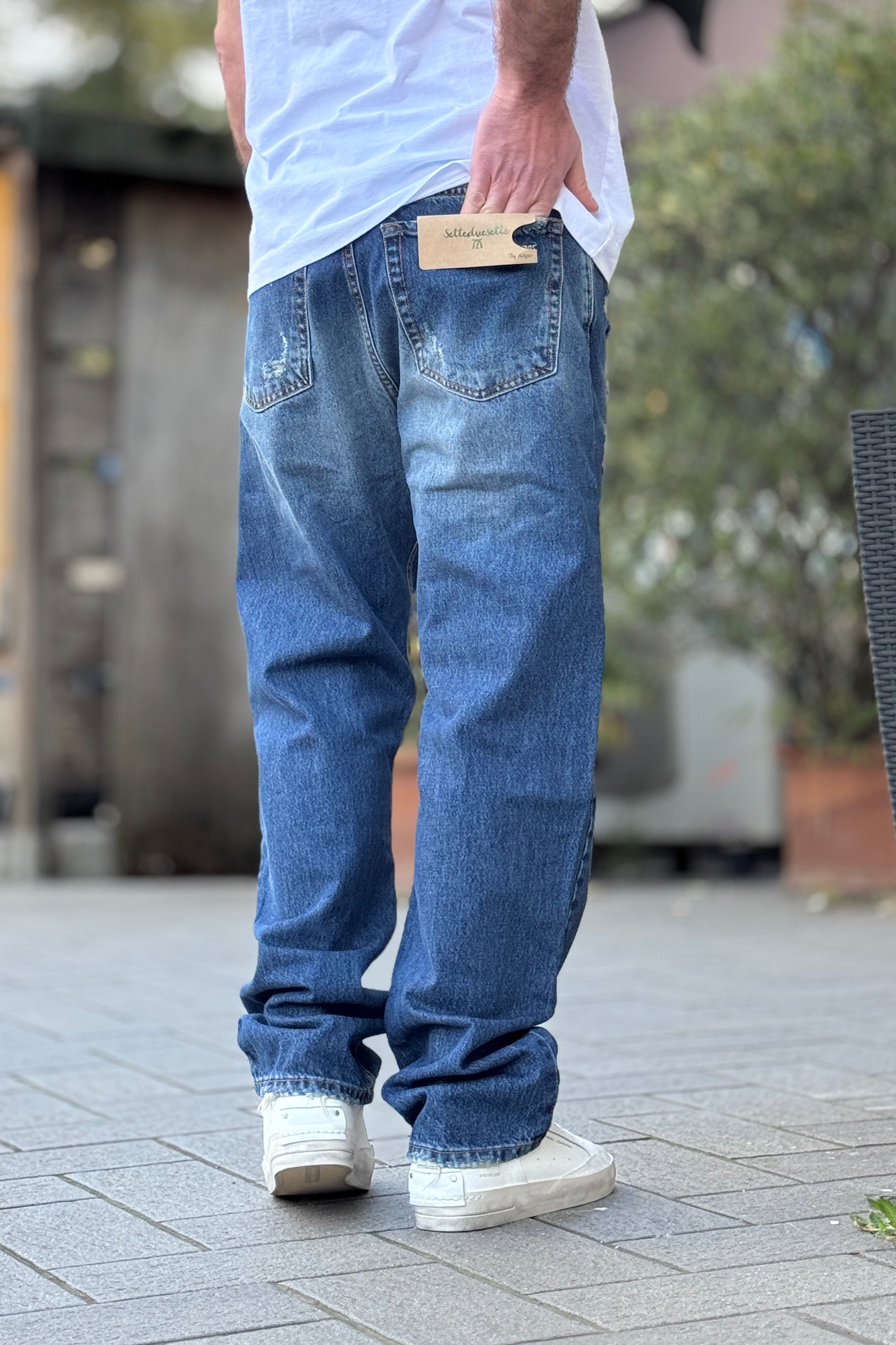 727 JEANS CON ROTTURE E ABRASIONI