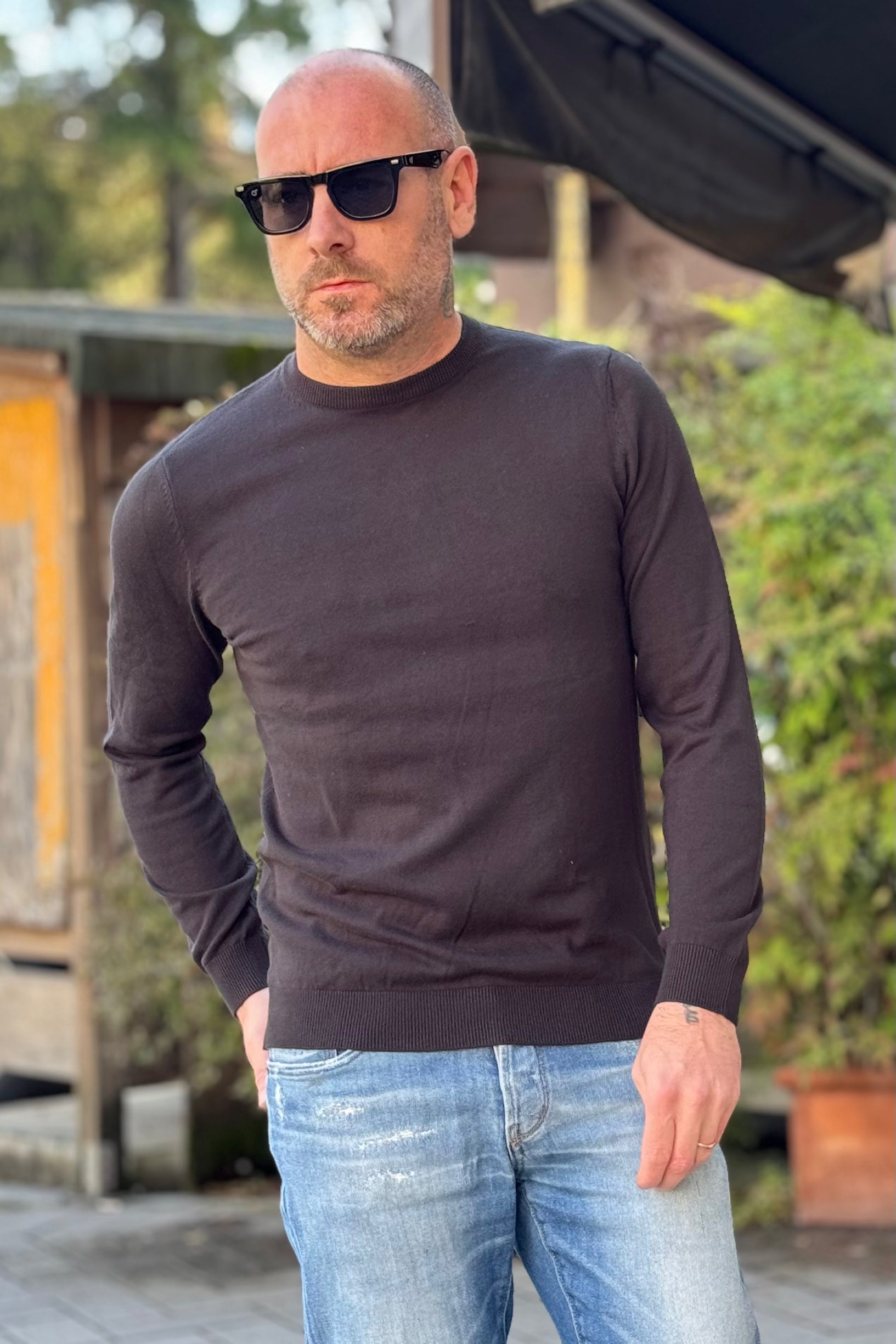 TELAMIRA MAGLIA GIROCOLLO IN COTONE DISPONIBILE IN 5 COLORI