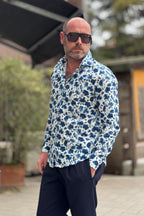 ALESSANDRO LAMURA CAMICIA FLOREALE COLLO FRANCIA