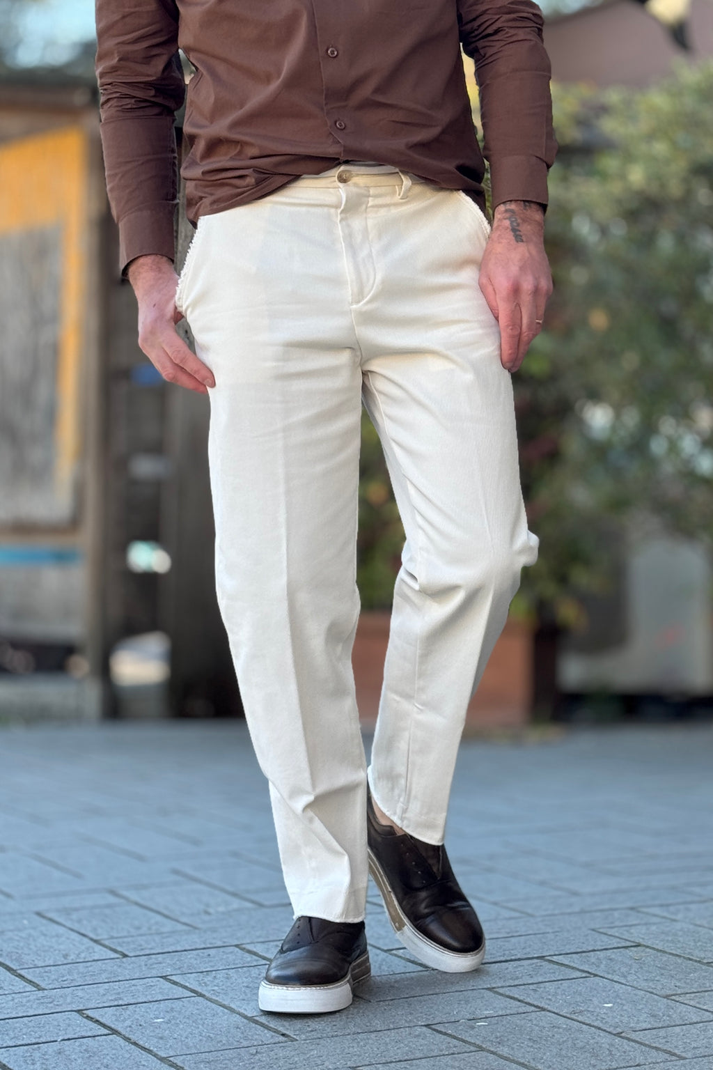 DANIELE ALESSANDRINI PANTALONE RELAXED FIT
