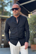 TELAMIRA CAMICIA IN MUSSOLA COLLETTO COREANO DISPONIBILE IN DUE COLORAZIONI