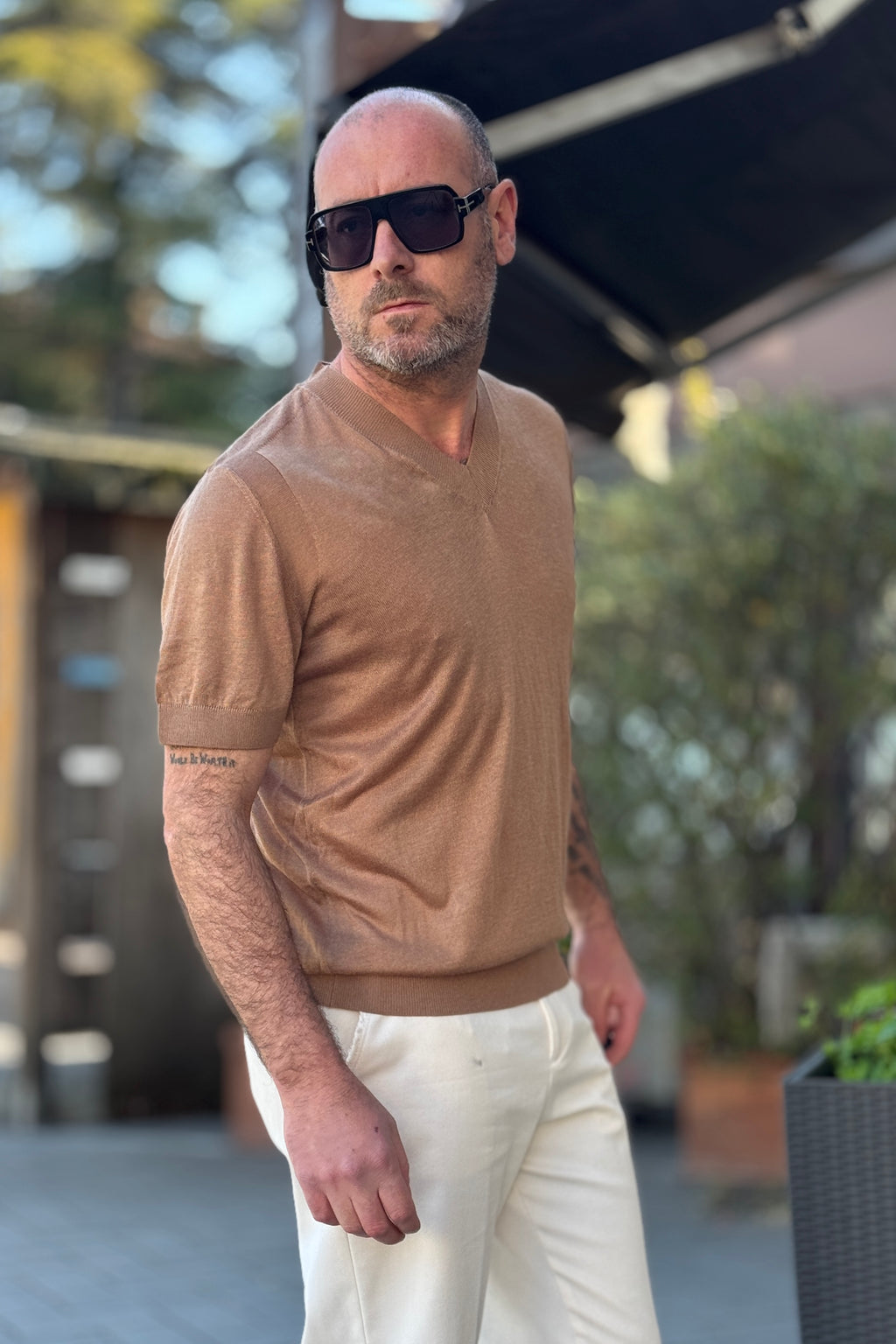 PIGNATELLI LINEA OMNIA MAGLIA V-NECK IN 100% SETA DISPONIBILE IN 2 COLORI