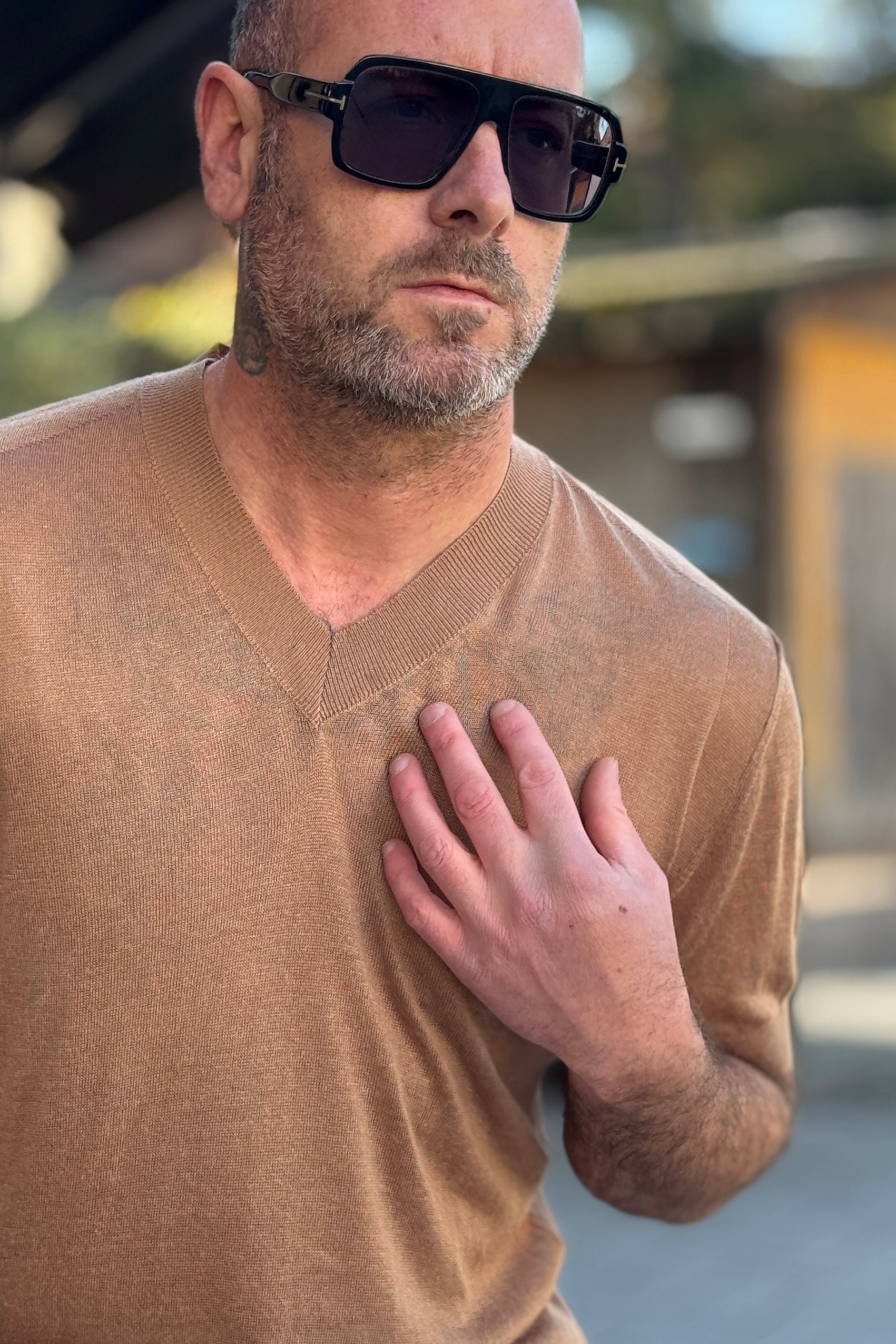 PIGNATELLI LINEA OMNIA MAGLIA V-NECK IN 100% SETA DISPONIBILE IN 2 COLORI