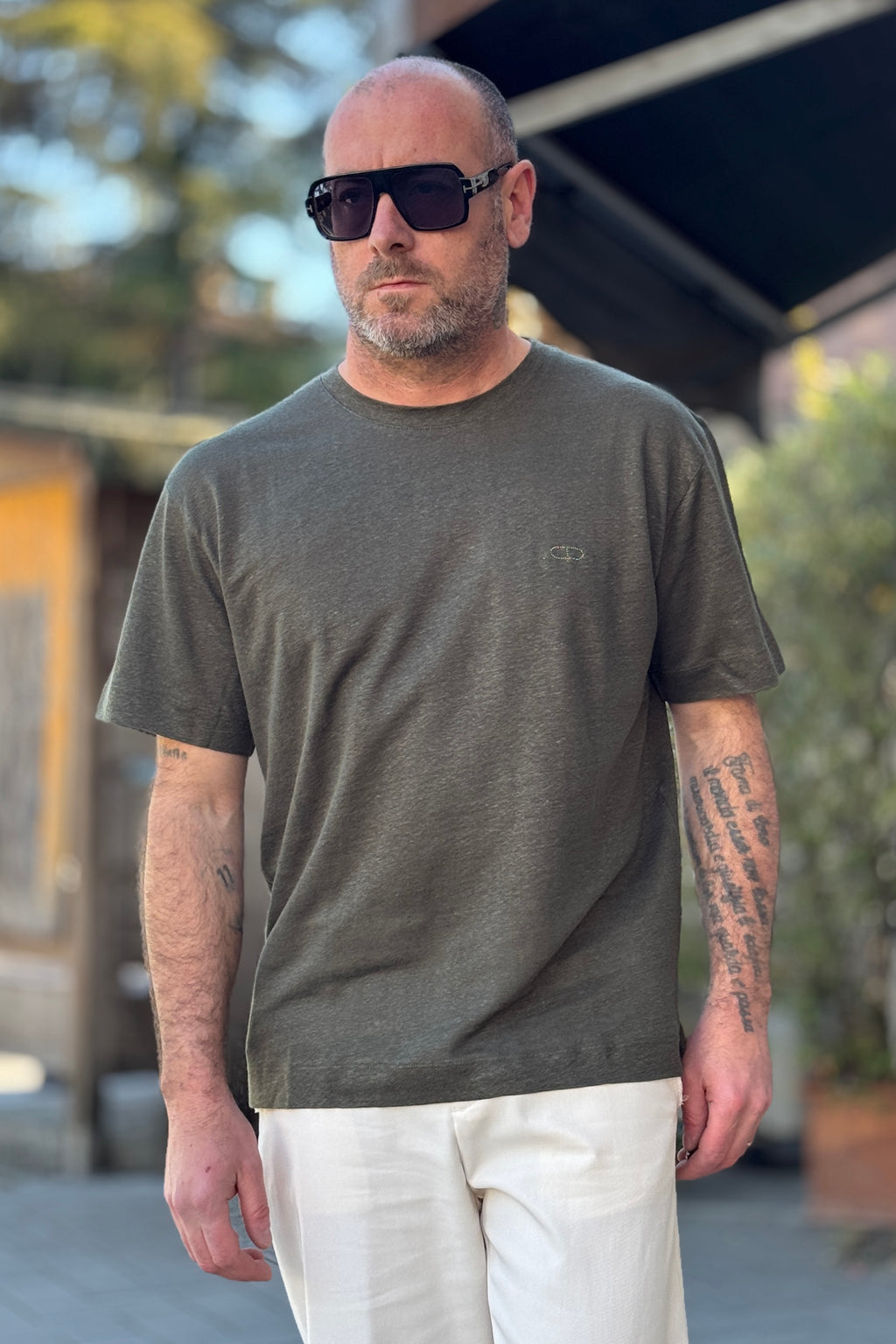 PIGNATELLI LINEA OMNIA TSHIRT GIROCOLLO IN 100% LINO