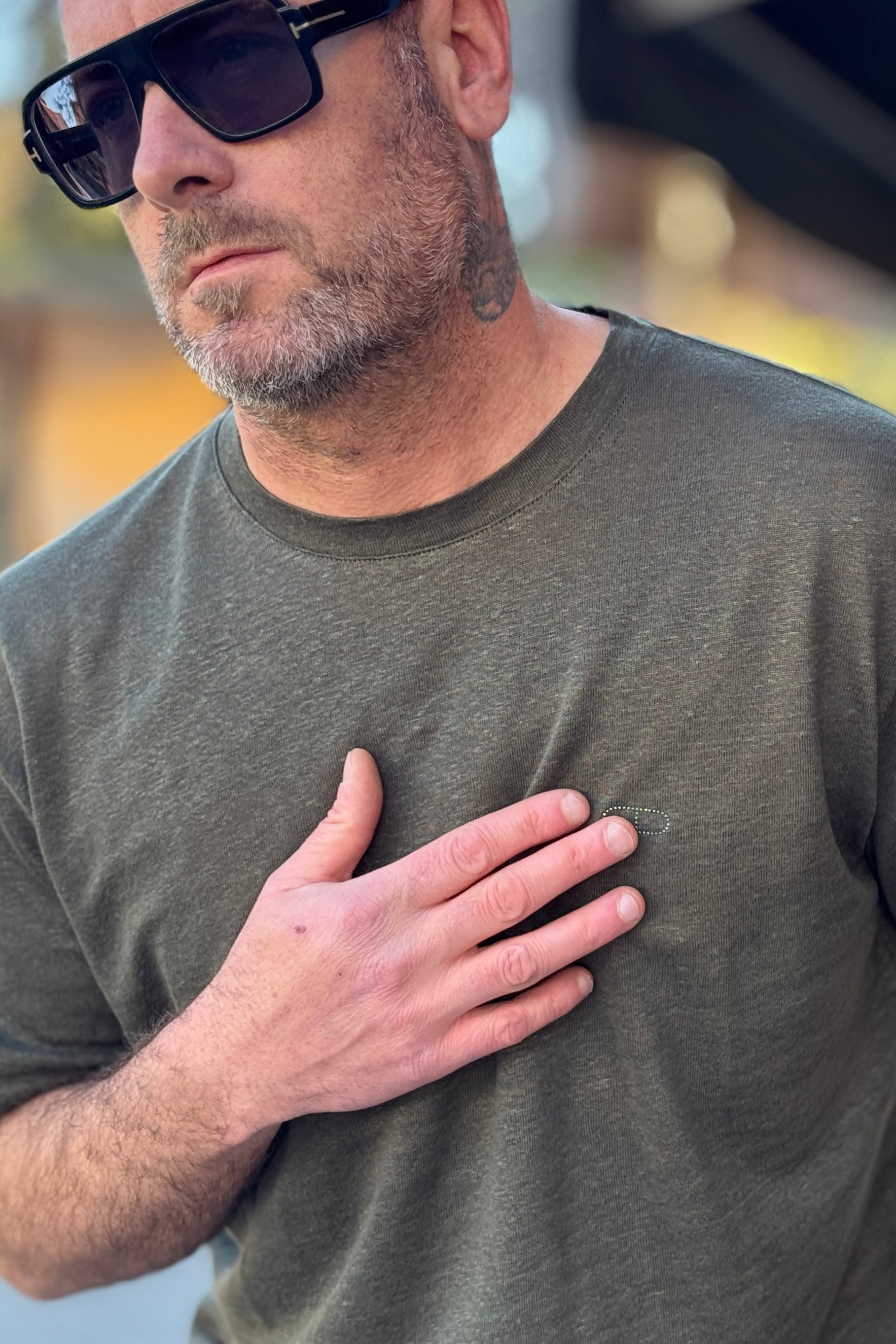 PIGNATELLI LINEA OMNIA TSHIRT GIROCOLLO IN 100% LINO