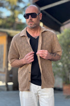 BICOLORE CARDIGAN POLO TRAMA DISPONIBILE IN 2 COLORI