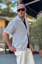 BICOLORE CARDIGAN POLO TRAMA DISPONIBILE IN 2 COLORI