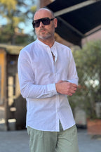 TELAMIRA CAMICIA IN MUSSOLA COLLETTO COREANO DISPONIBILE IN DUE COLORAZIONI