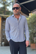 ALESSANDRO LAMURA CAMICIA NO-STIRO A RIGHE