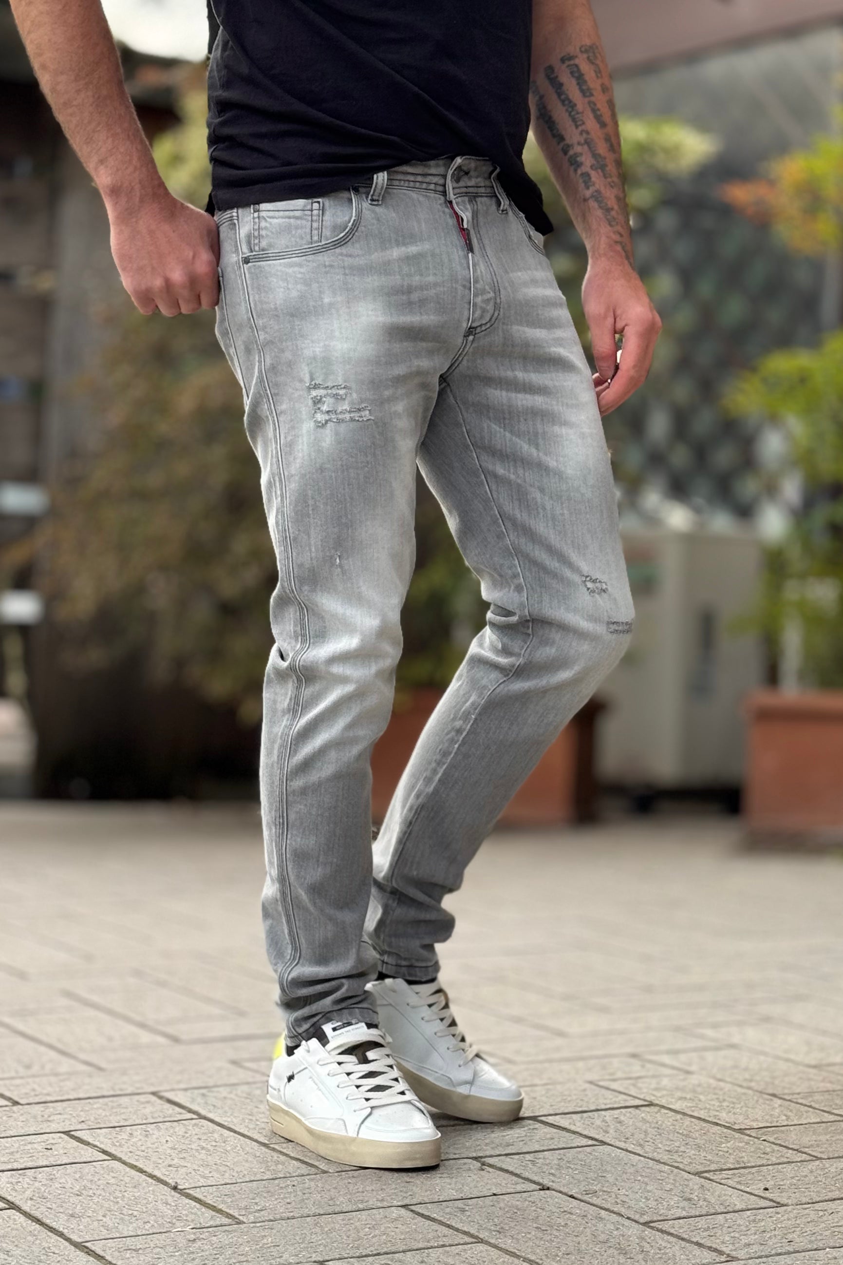 En Avance LUKE jeans slim colore grigio