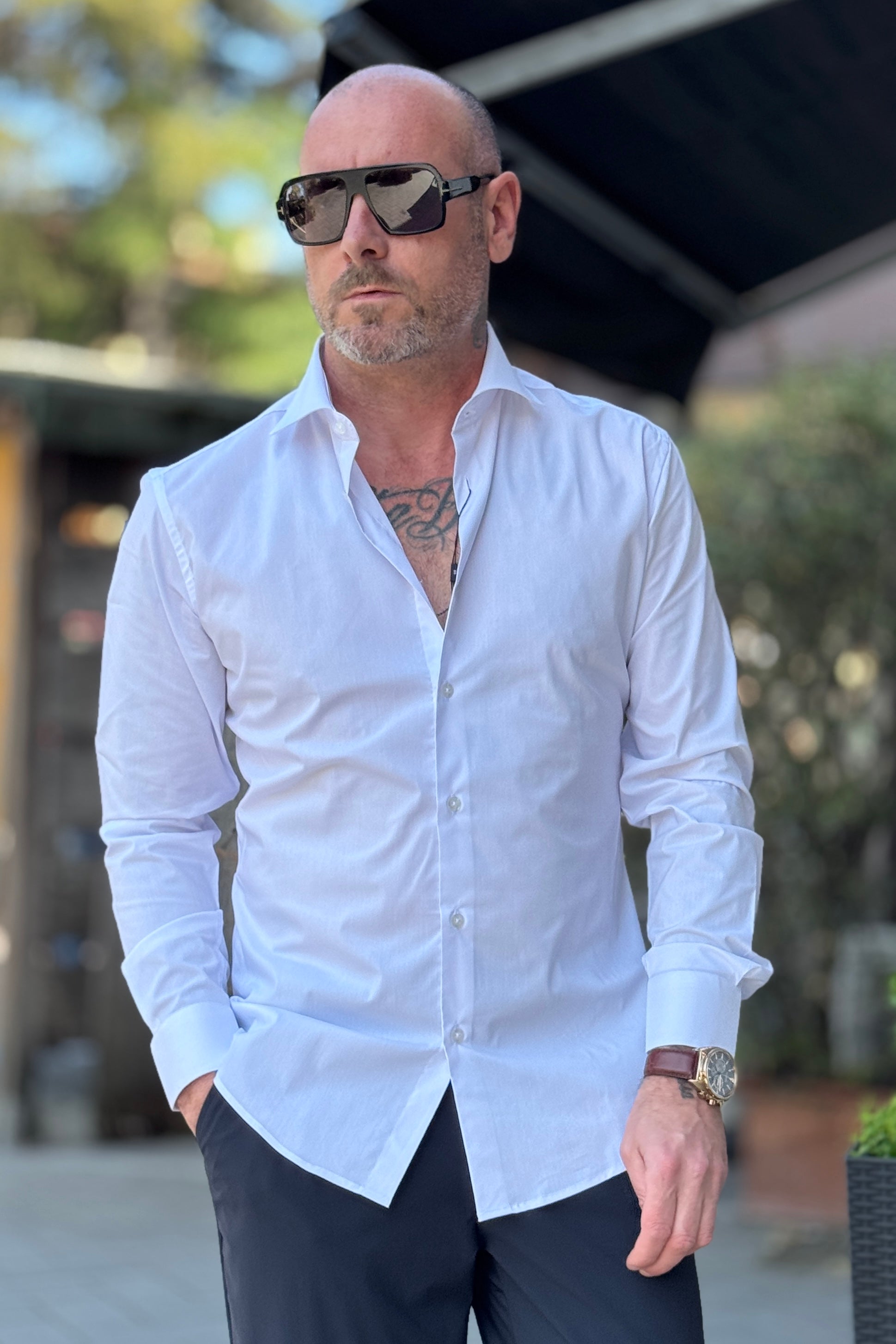 DANIELE ALESSANDRINI CAMICIA SLIM COLLO FRANCIA DISPONIBILE IN 2 COLORI