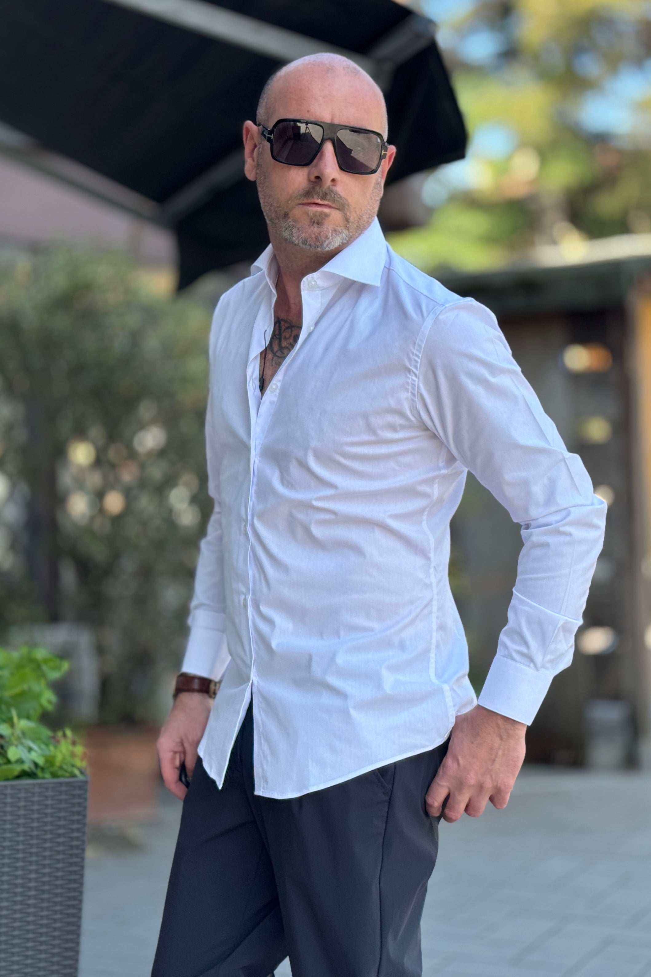 DANIELE ALESSANDRINI CAMICIA SLIM COLLO FRANCIA DISPONIBILE IN 2 COLORI