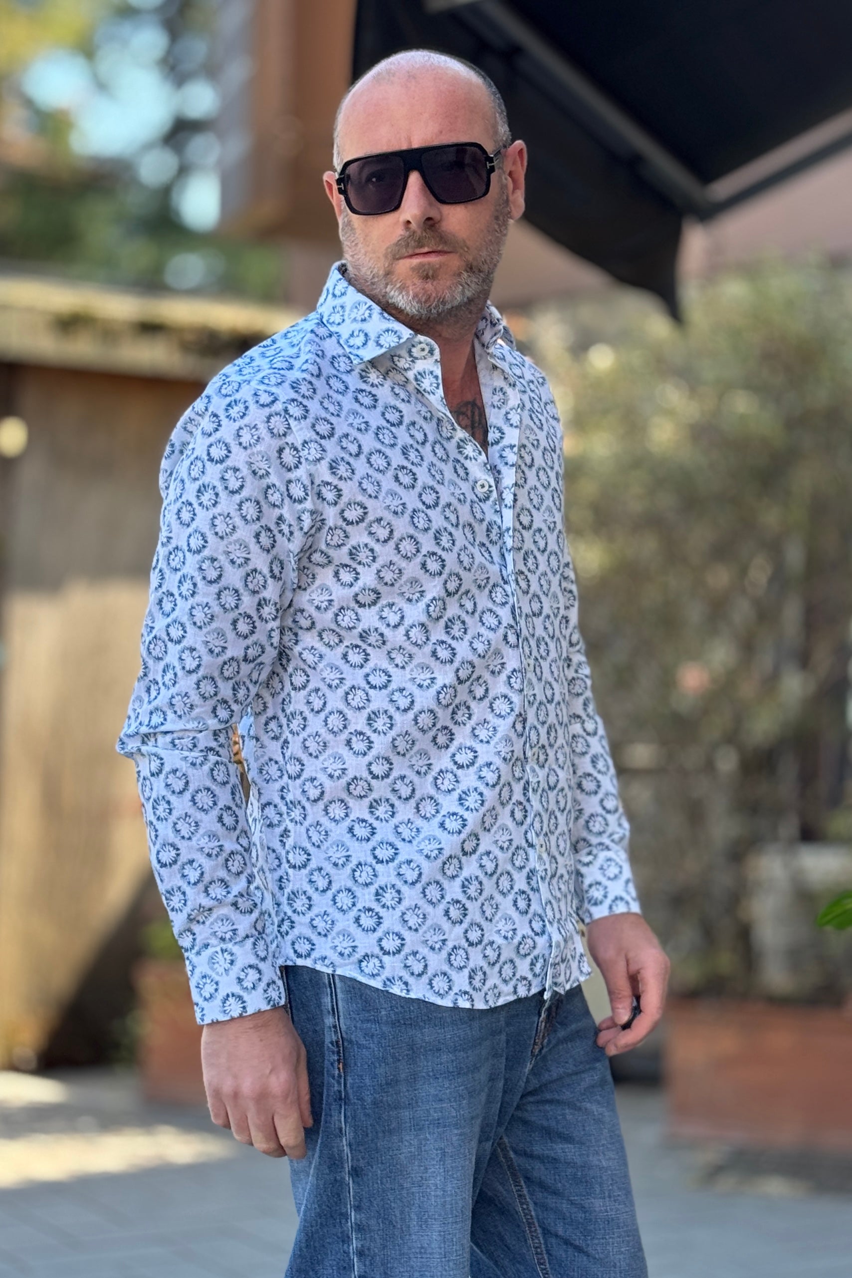 ALESSANDRO LAMURA CAMICIA FLOREALE DISPONIBILE IN DUE COLORI