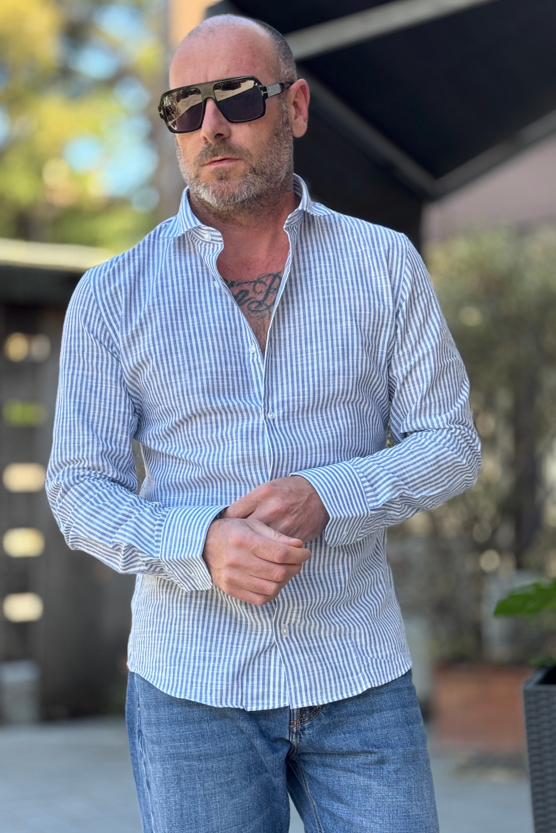 TELAMIRA CAMICIA A RIGHE