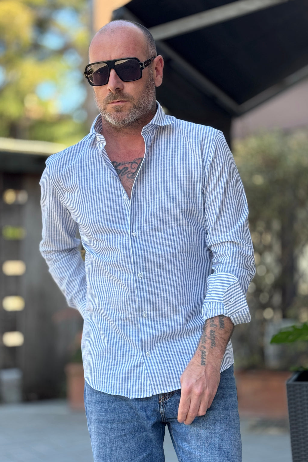 TELAMIRA CAMICIA A RIGHE
